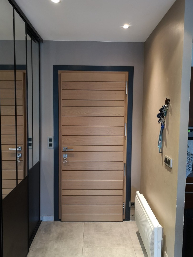 porte bois moderne alu et bois